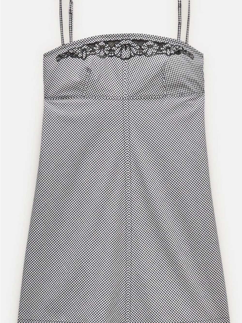 J. Crew Black and White Gingham Dress with